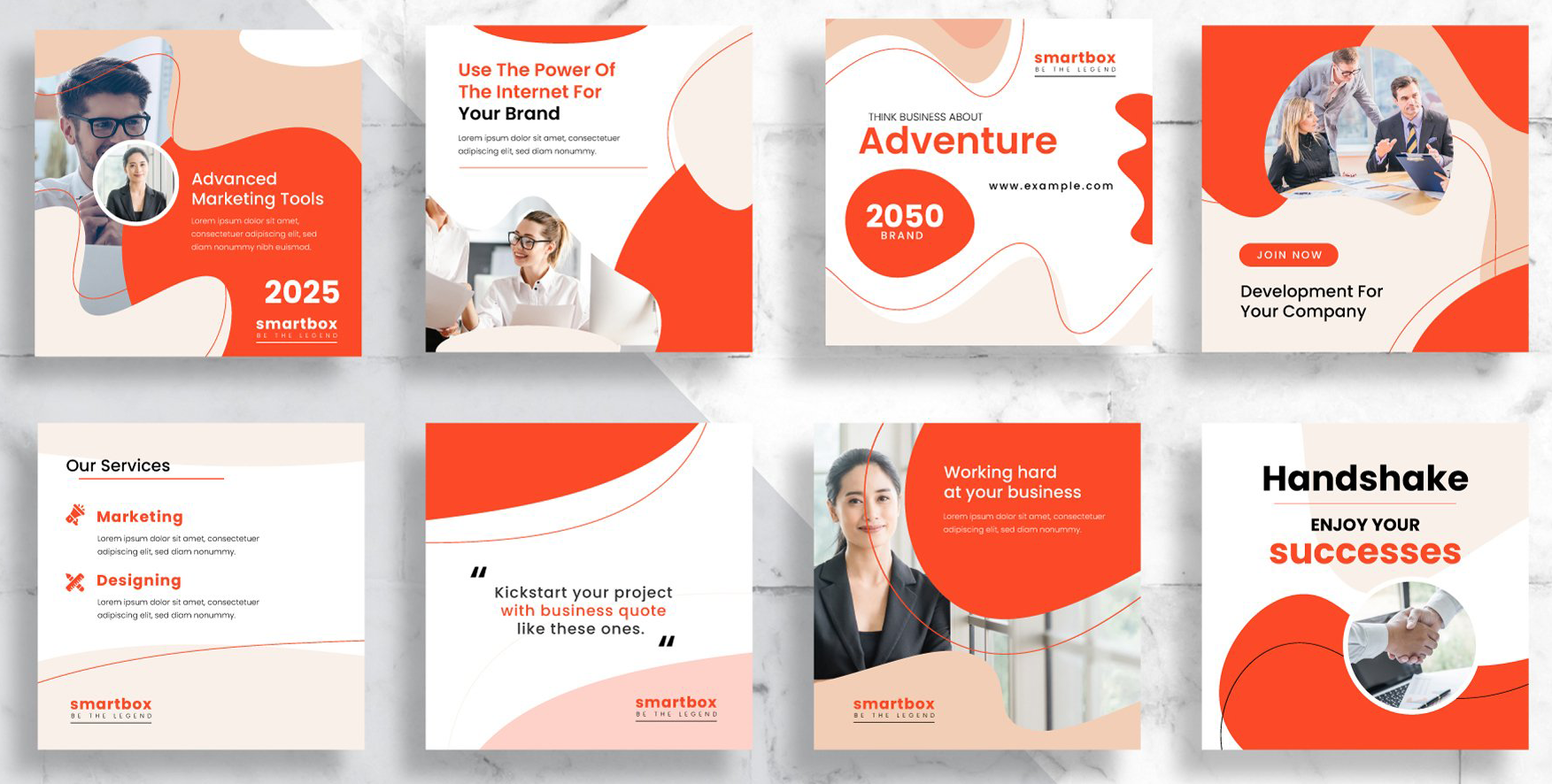 Social media post design samples